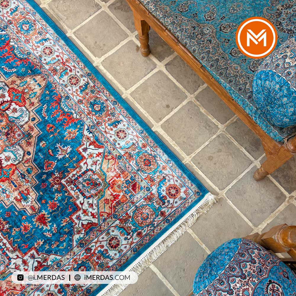 فرش کهنه نما کد N00214 زمینه تمام رنگ